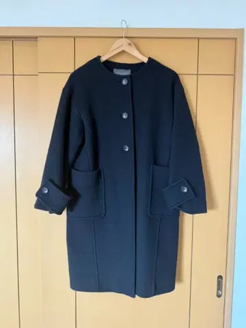 Spick and Span 비버 크루넥 코트 네이비 네이비