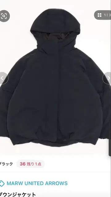 마루 유나이티드 애로우즈 코쿤 다운 36