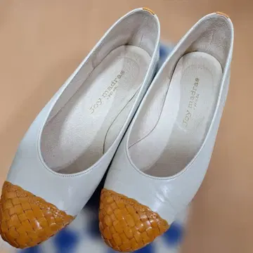 Joy Madras 플랫슈즈 화이트/오렌지