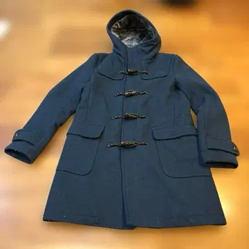 나노 유니버스 네이비 더플 코트 후드 부착