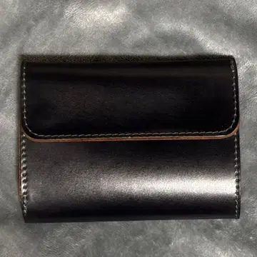 미사용 반스 아웃피터스 3단 폴더형 지갑 코도반 네이비