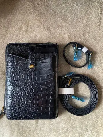 인조 가죽 크로커다일 패턴 숄더 지갑 백