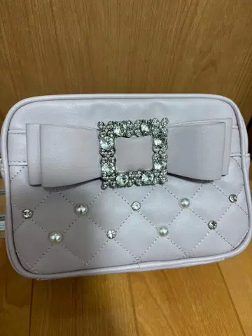 NOEMIE 노에미 아가씨 비쥬 리본 숄더백 핑크