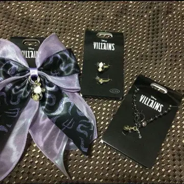 디즈니 빌런 에스라 할로윈 헤어 클립 반지 팔찌