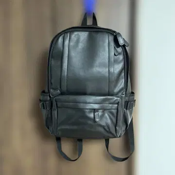 블랙 합성 피혁 백팩 백팩