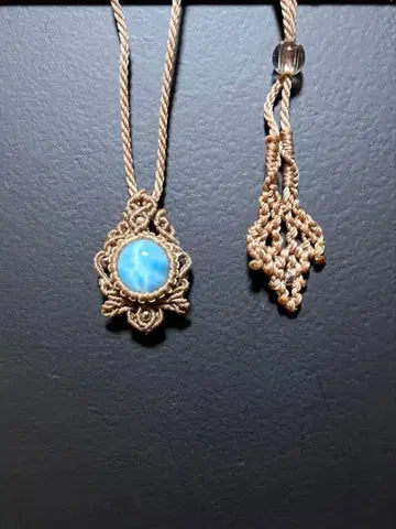 마크라메 뜨개 목걸이 라리마