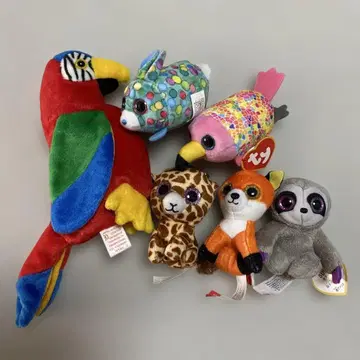 Ty 귀여운 동물 봉제 인형 6개 세트