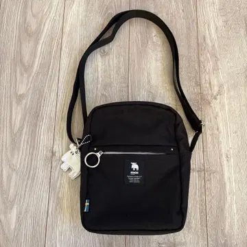 moz 블랙 숄더백 조절 가능 스트랩 블랙 나일론