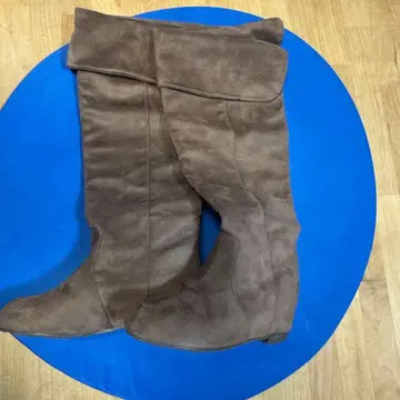 브라운 스웨이드 롱 부츠