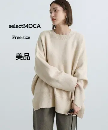 완판템 [ selectMOCA ] 리브 슬리브 루즈 니트