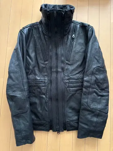 AVIREX P.D.W. 블랙 가죽 자켓 XL
