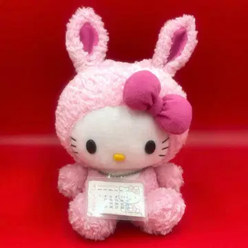 레어 헬로키티 봉제 인형 저금통 토끼 2011년 인형옷