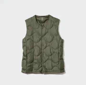 울트라 라이트 다운 컴팩트 베스트 사이즈 S 웨이브 퀼트