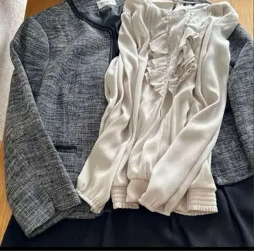 빅 사이즈 23구 자켓과 블라우스 스커트