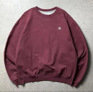 Champion 맨투맨 원포인트 자수 와인 레드 L