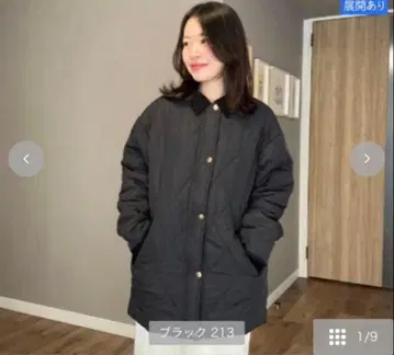 ammy x Lutique 시마무라 ammy 코듀로이 옷깃 퀼트 코트