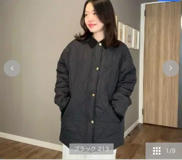 시마무라 ammy x Lutique 코듀로이 옷깃 퀼트 코트