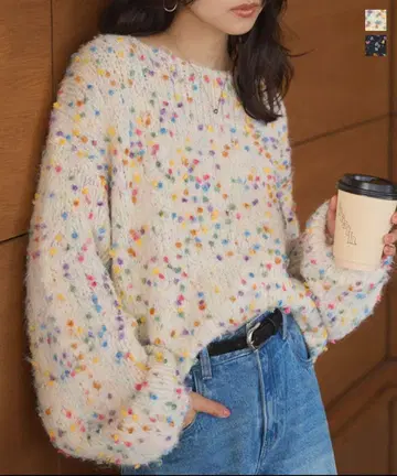 미사용 새상품 KOBE LETTUCE 컬러풀 네프 니트탑