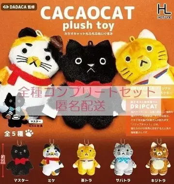 CACAOCAT 복슬복슬 봉제 인형 전 5종 세트 캡슐 토이