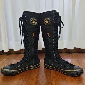 CONVERSE ALL STAR 블랙 x 골드 롱 부츠