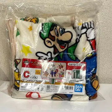 제일복권 슈퍼 마리오 C상 수납 포켓 포함 담요