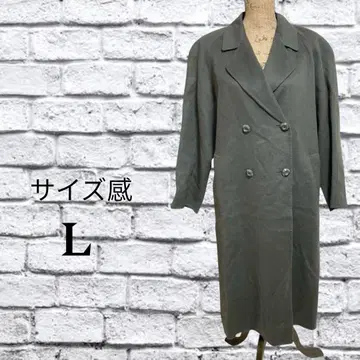 P27 Fujii 여성용 롱 코트 더블 버튼 아우터 겉옷