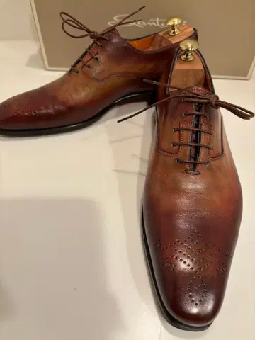 새상품급 Santoni 브라운 드레스 신발
