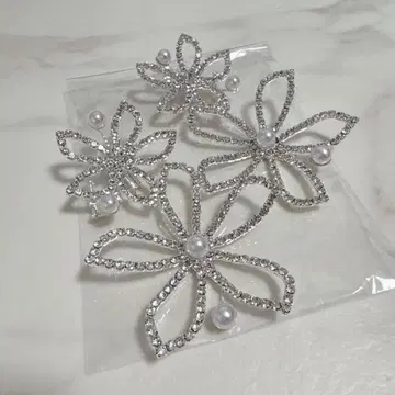 플라워 모티브 귀찌 브라이덜 엘리자베스 바우어풍