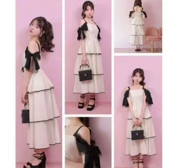 m me eme 프릴 티어드 원피스