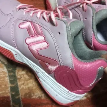 FILA 메쉬 스니커즈 그레이/핑크