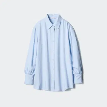 UNIQLO 드로우 스트링 셔츠 라이트 블루