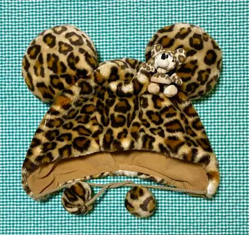 미니 팬 캡 모자 레오파드 무늬 디즈니