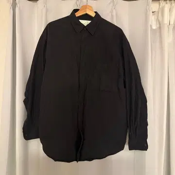 프릭스스토어 코듀라 브랜드 패브릭 긴팔 셔츠 블랙