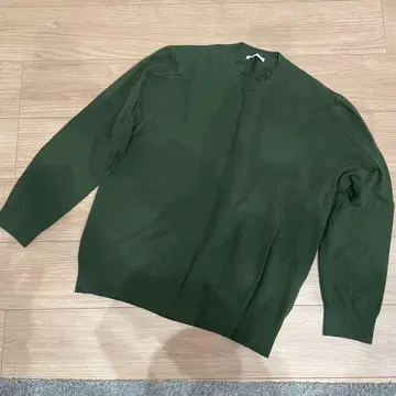 ZARA 다크 그린 니트 스웨터 크루넥 XL