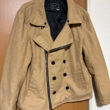 남성용 베이지 더블 브레스트