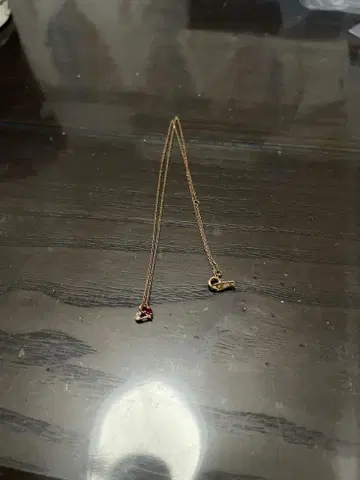 K10 하트 루비 펜던트 목걸이