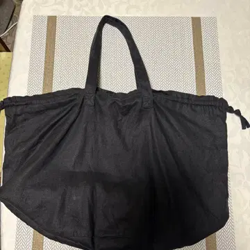 미사용 카구레 린넨 복조리백 블랙