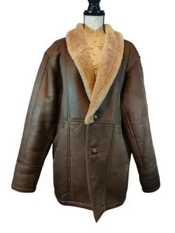 6 PAIRGLEAM 램 가죽 코트 무스탕 코트