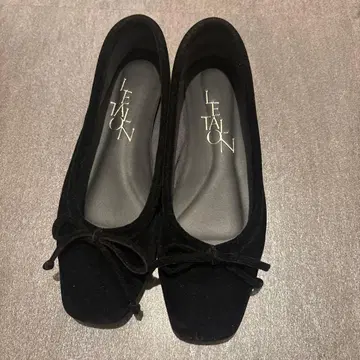 르 탈론 스퀘어 벨벳 발레 슈즈 22cm 블랙