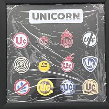 유니콘 역대 로고 핀 배지