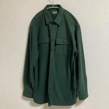 90s L.L.Bean 헤비 코튼 셔츠 자켓 모스그린 USA
