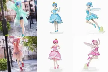 6체 세트 리제로 렘 라무 피규어 묶음 판매