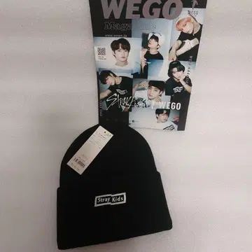 Stray Kids 블랙 WEGO 매거진 포함 콜라보 니트캡