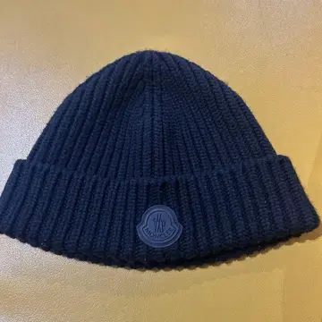 MONCLER 블랙 니트 모자 UNI