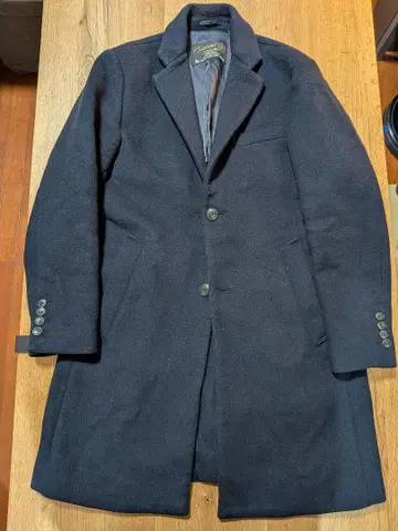 417 EDIFICE 다크 네이비 체스터 코트