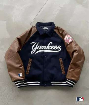 perushu x MLB 콜라보 바시티 자켓 Yankees