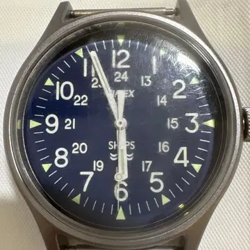TIMEX 아날로그 시계 네이비 ships 콜라보