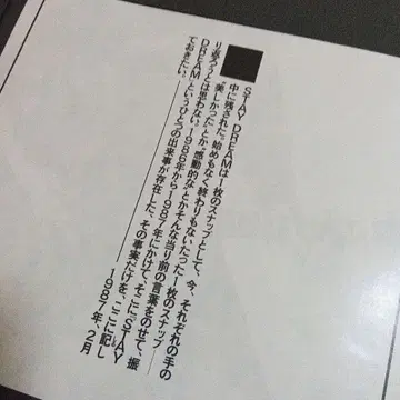 SAY DREAM 투어 팜플렛 1987년 2월