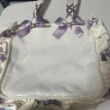 A4 프릴 디자인 이타백용 토트백 (White Limited)