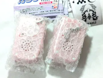 정말 녹음 재생 그리운 옛날 휴대폰 마스코트 플러스 (핑크) 2개 세트